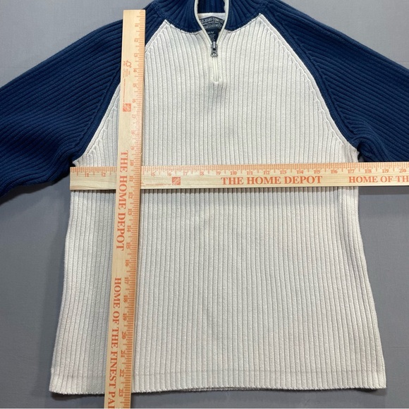 Vintage Polo Jeans Co Ralph Lauren Quarter Zip Ribbed Knit Sweater - Mens Medium - Picture 12 of 12